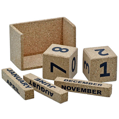 WoodHeart Eco-Friendly Perpetual Cork Calendar