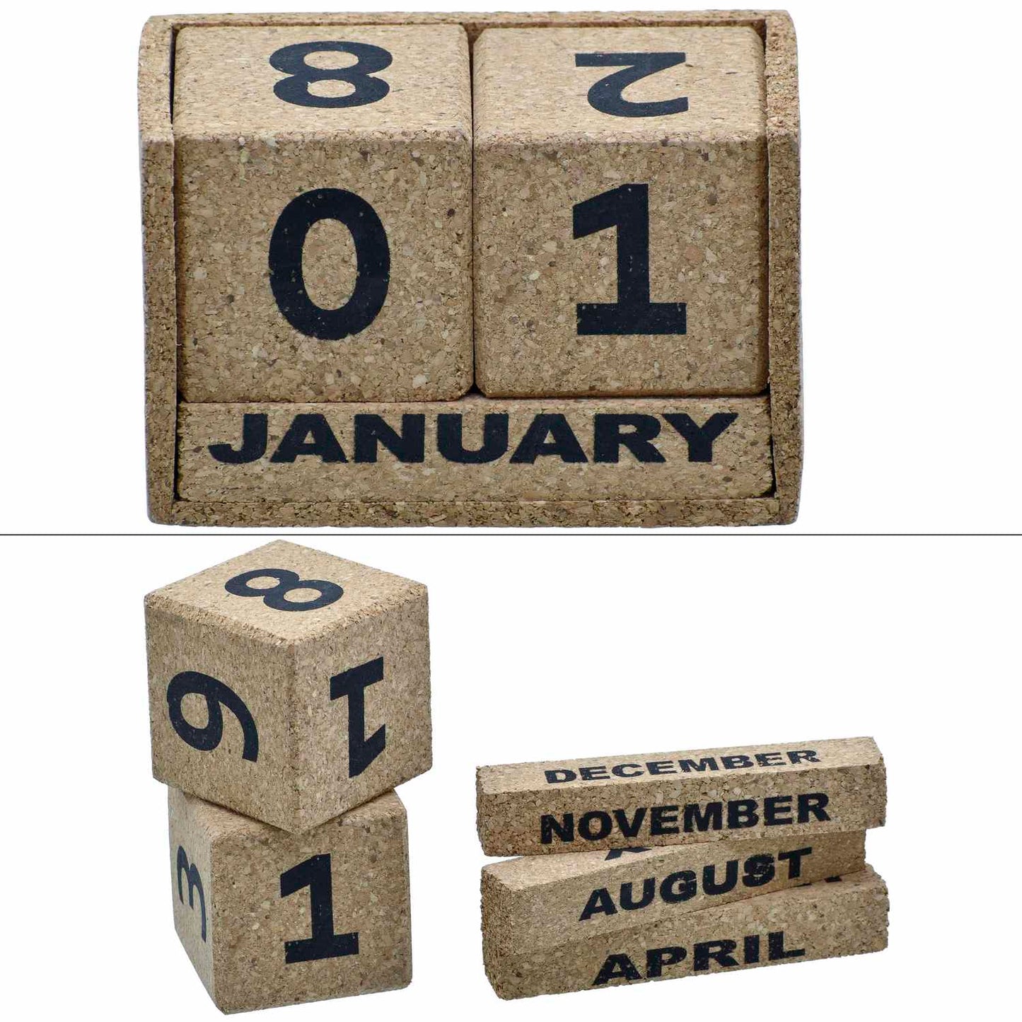 WoodHeart Eco-Friendly Perpetual Cork Calendar