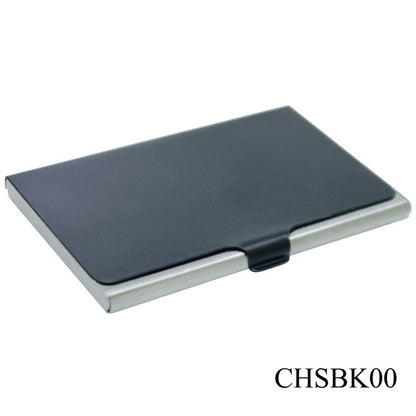 Slim Metal & Leather Business Card Holder
