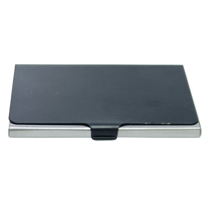 Slim Metal & Leather Business Card Holder