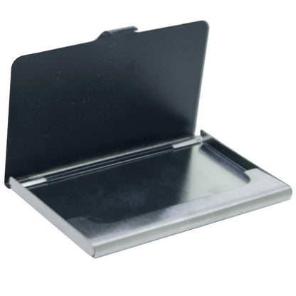 Slim Metal & Leather Business Card Holder