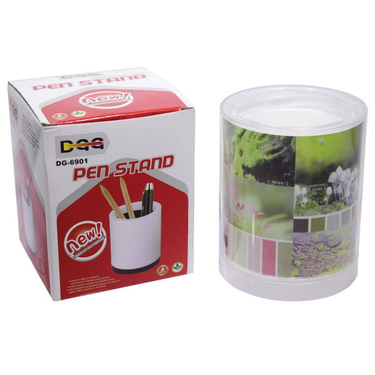 Rotating Pen Stand with Transparent Body