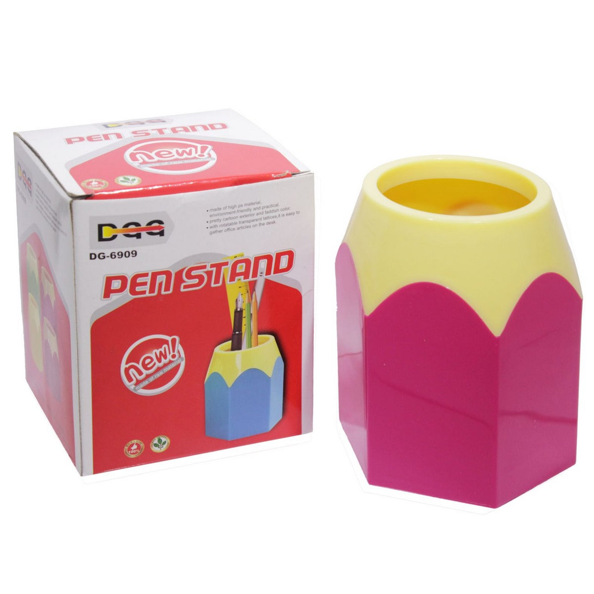 Pencil-Shaped Pen Stand – Multicolor