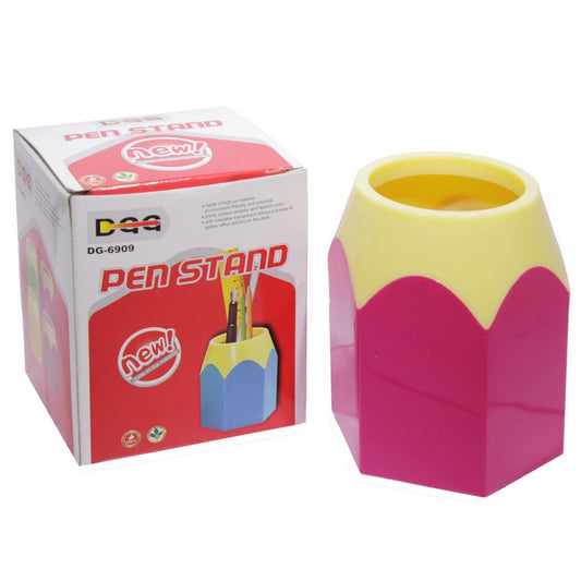 Pencil-Shaped Pen Stand – Multicolor