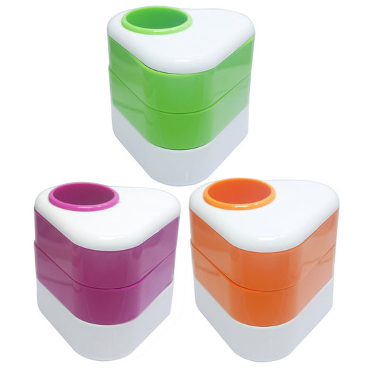 DGA Multi-Color Triangular Pen Stand with Dual Storage Drawers