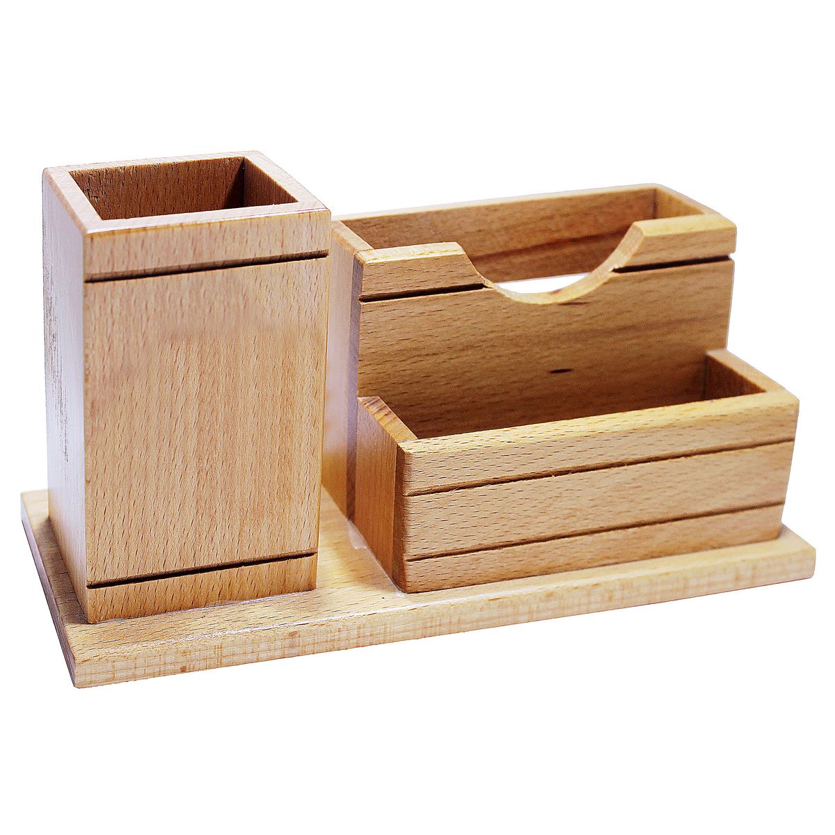 TimberTime Wooden Desk Organizer