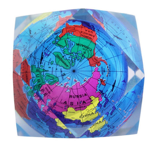 Crystal Prism Globe Paperweight
