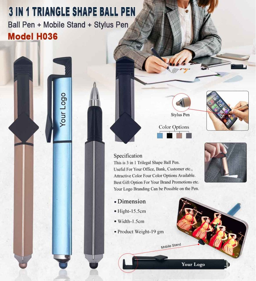 TriEdge™ 3-in-1 Triangle Shape Ball Pen