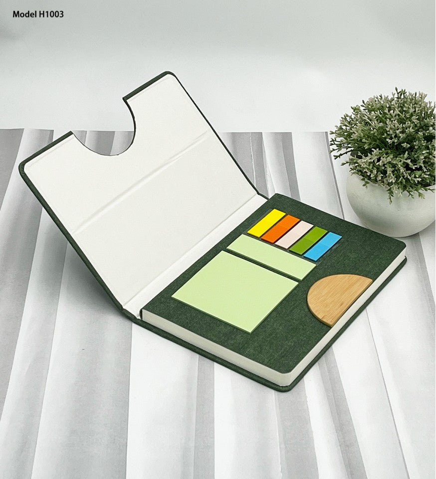 Multifunctional Notebook Diary with Sticky Pad & Phone Stand