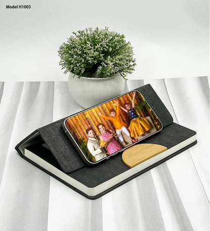 Multifunctional Notebook Diary with Sticky Pad & Phone Stand