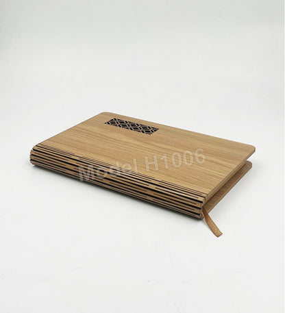 Premium Wooden Cover Notebook Diary with Document Holder
