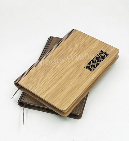 Premium Wooden Cover Notebook Diary with Document Holder