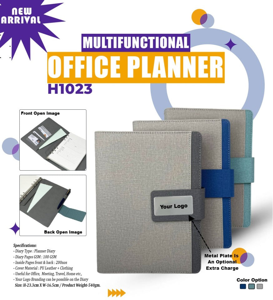 Executive Office Planner – Dual-Tone Fabric & Leather Edition
