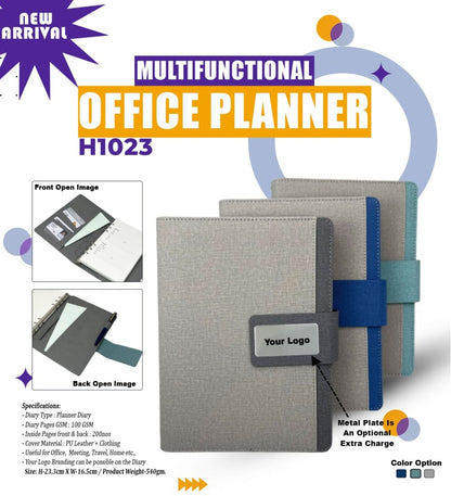 Executive Office Planner – Dual-Tone Fabric & Leather Edition
