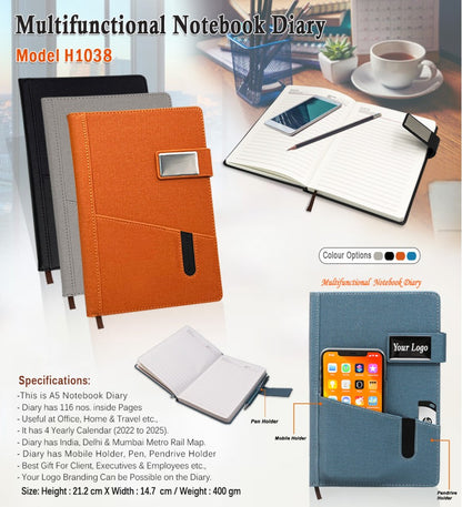 Multifunctional Notebook Diary – A5 Executive Organizer