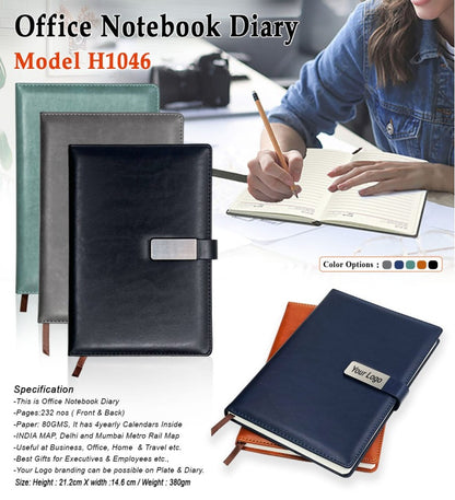 Premium Office Notebook Diary – Sleek Metallic Accent Edition