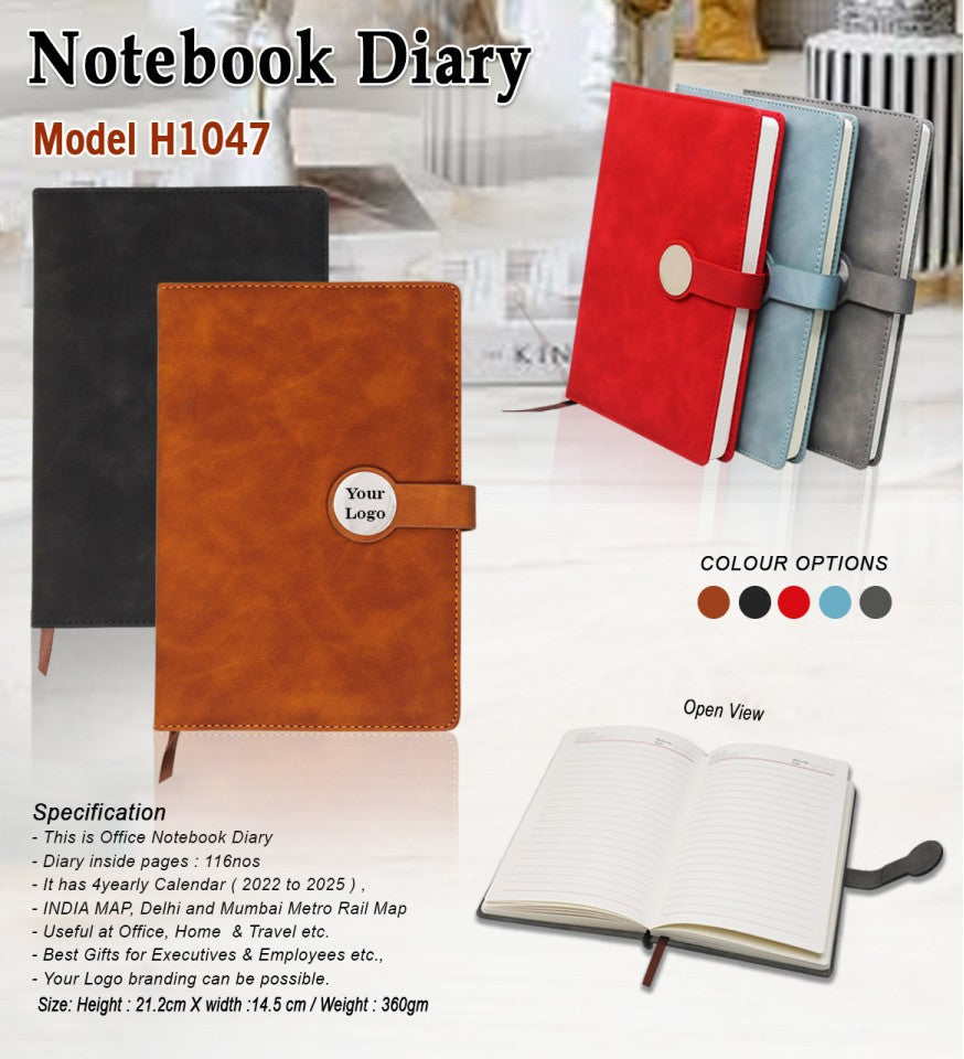 Executive Office Notebook Diary – Round Flap Edition