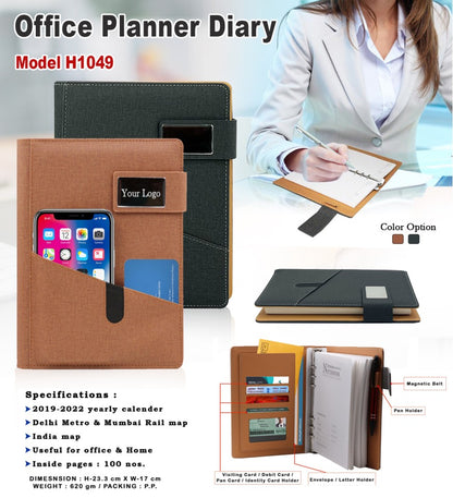Executive Office Planner Diary with Multi-Pocket Organizer