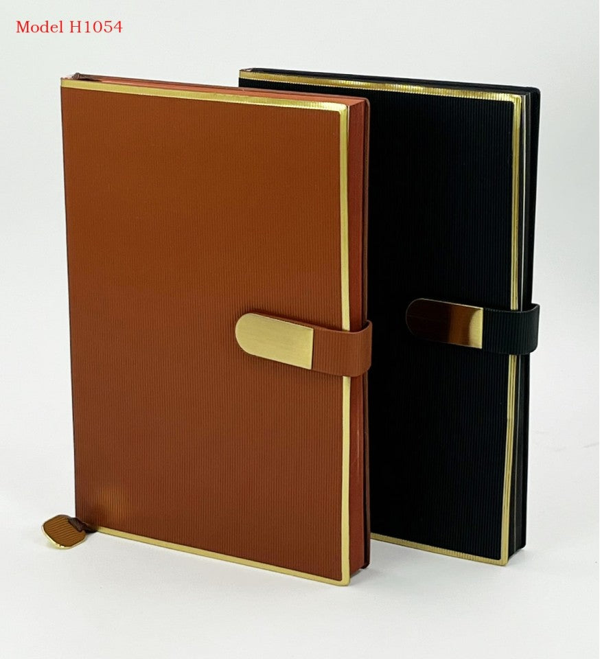 A5 Premium Notebook Diary with Flip Lock Belt & Golden Trim