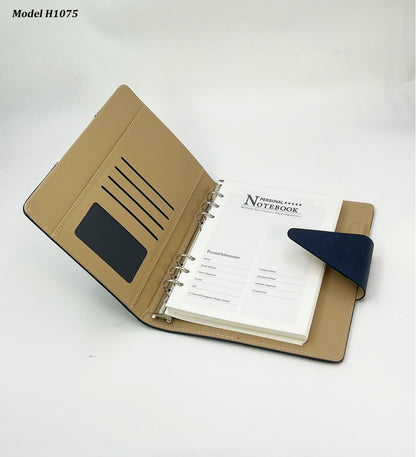 Office Planner Diary with Document Holder – Refillable Organizer (Slim Size)