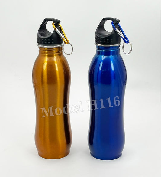 AquaTrek 750ml Stainless Steel Water Bottle – Travel Carabiner Edition