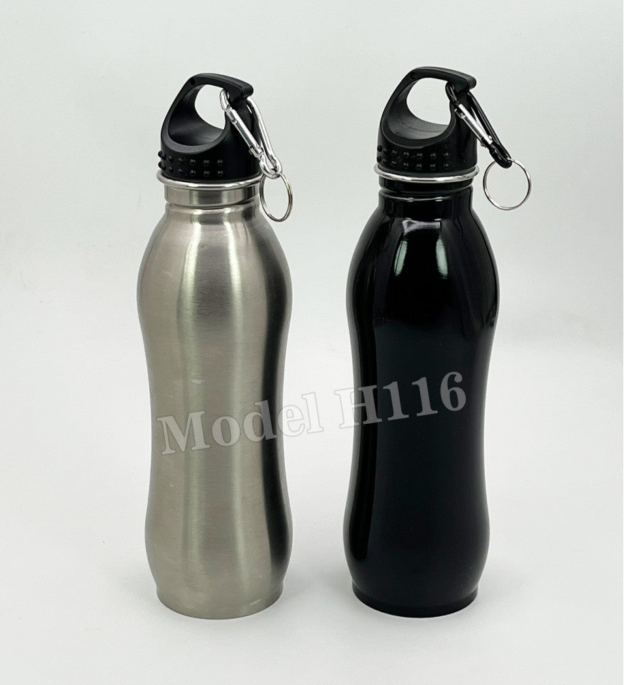 AquaTrek 750ml Stainless Steel Water Bottle – Travel Carabiner Edition