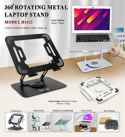 Ergo360™ Premium Metal Laptop Stand with 360° Rotation