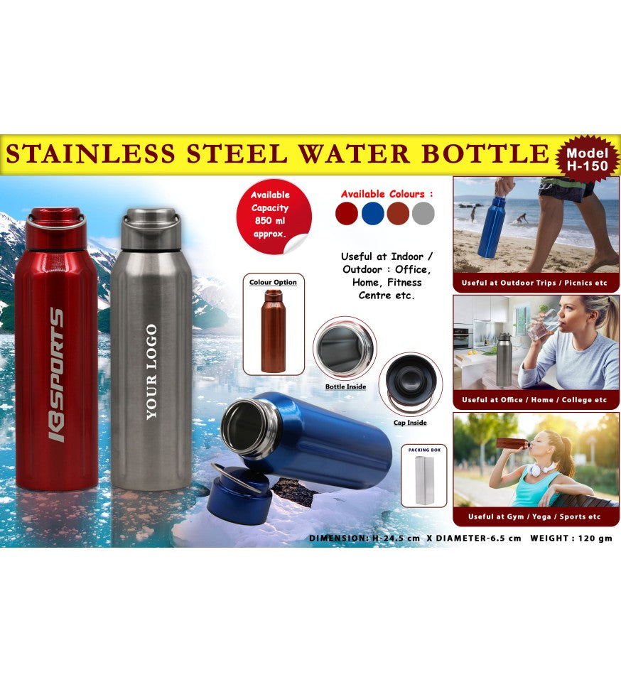 AquaSteel Pro 850ml Stainless Steel Water Bottle – Lightweight & Durable