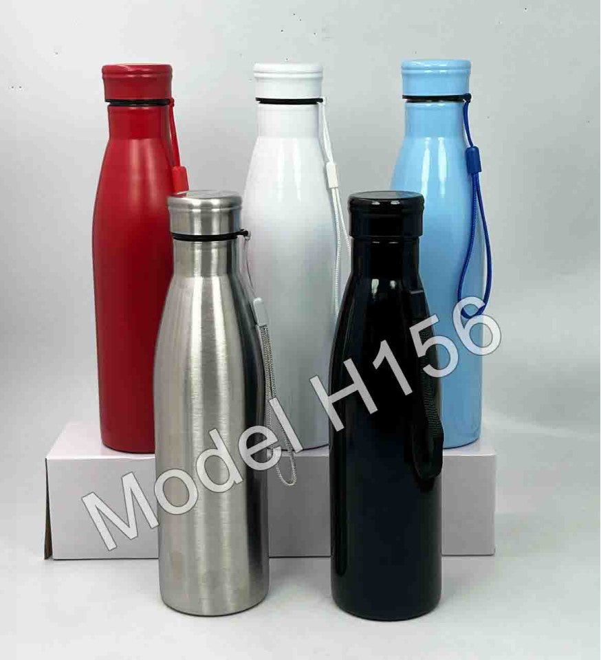 AquaSteel Sleek 750ml Stainless Steel Water Bottle – Strap Handle Design
