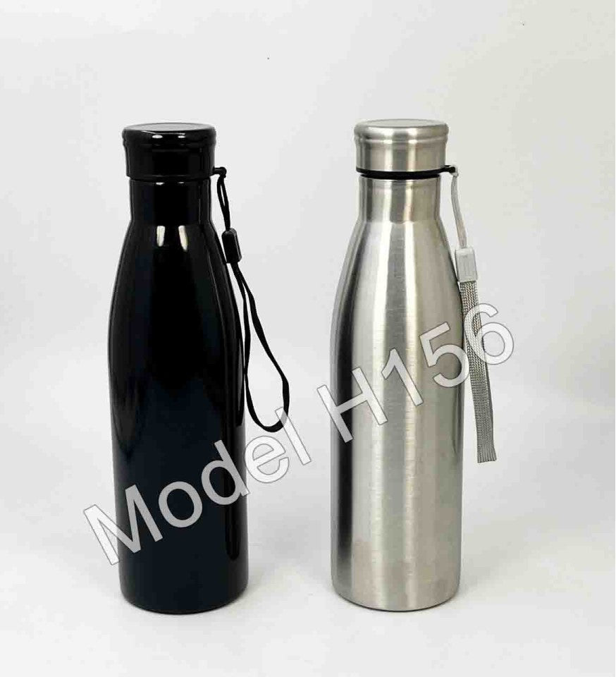 AquaSteel Sleek 750ml Stainless Steel Water Bottle – Strap Handle Design