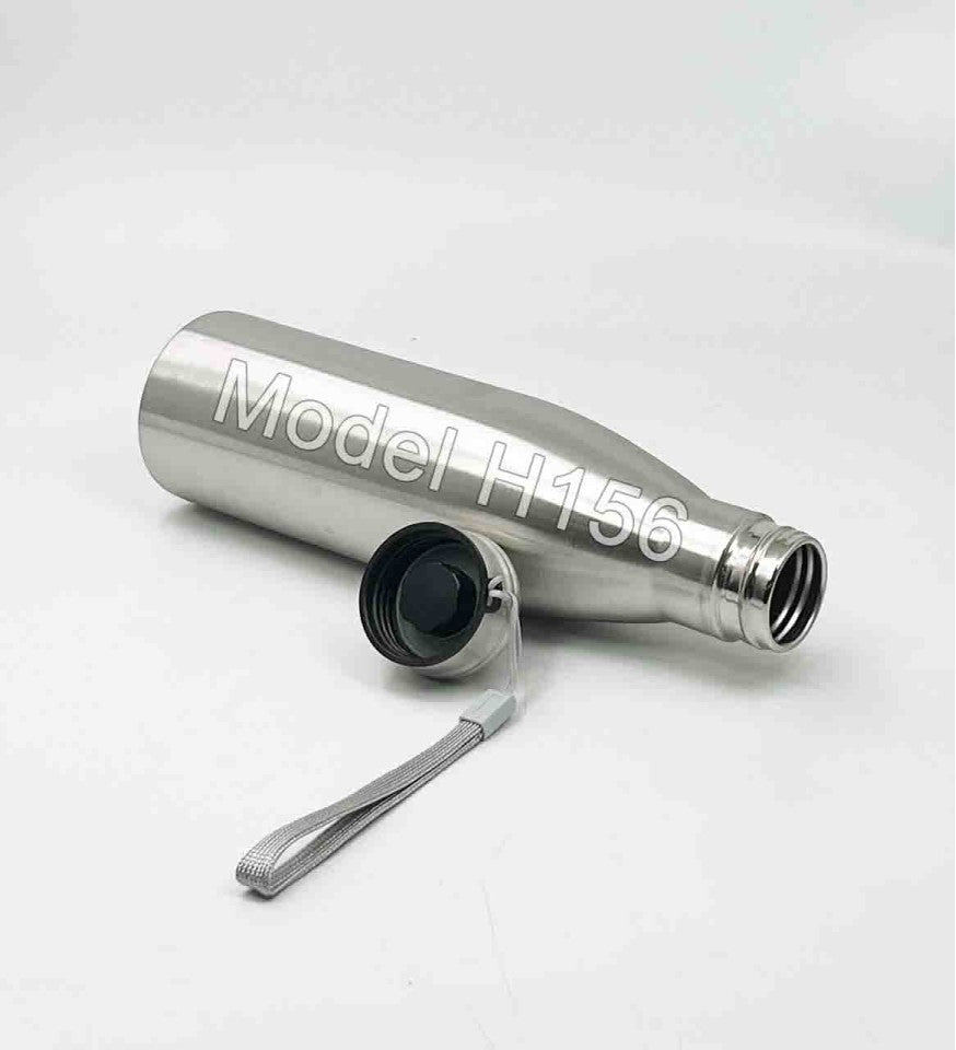 AquaSteel Sleek 750ml Stainless Steel Water Bottle – Strap Handle Design