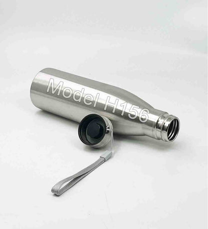 AquaSteel Sleek 750ml Stainless Steel Water Bottle – Strap Handle Design