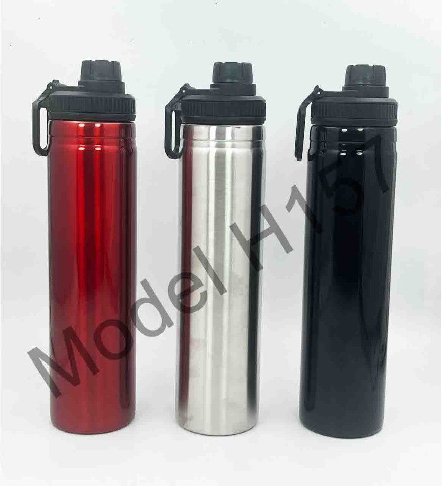 AquaSteel Sports Sipper 1000ml Stainless Steel Water Bottle – Flip Cap & Carry Hook