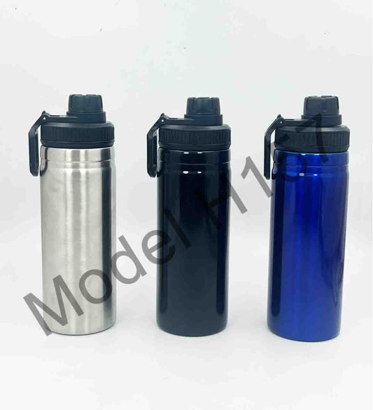 AquaSteel Sports Sipper 700ml Stainless Steel Water Bottle – Flip Cap & Carry Hook