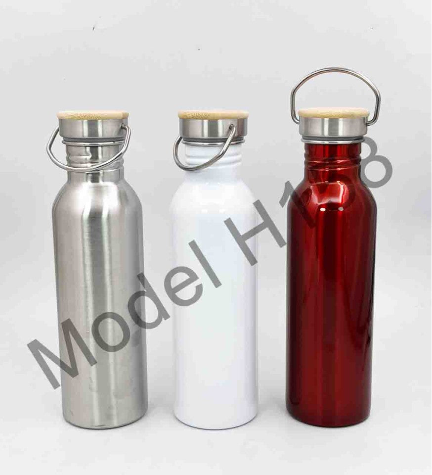 EcoSteel Wooden-Lid Stainless Steel Water Bottle – 750ml