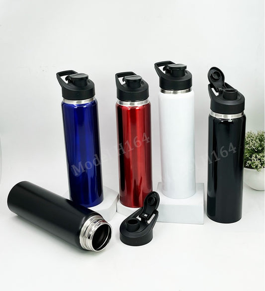 AquaSip Pro 800ml Stainless Steel Sipper Bottle – Glossy & Matte Finish