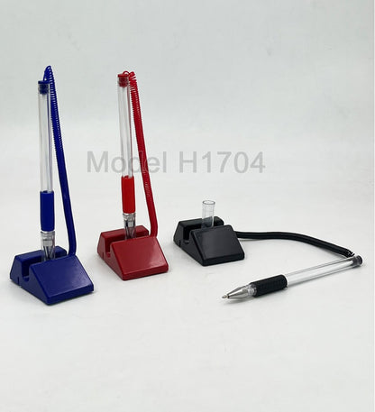 FlexiWire™ Movable Deskstick Pen with Attached Wire