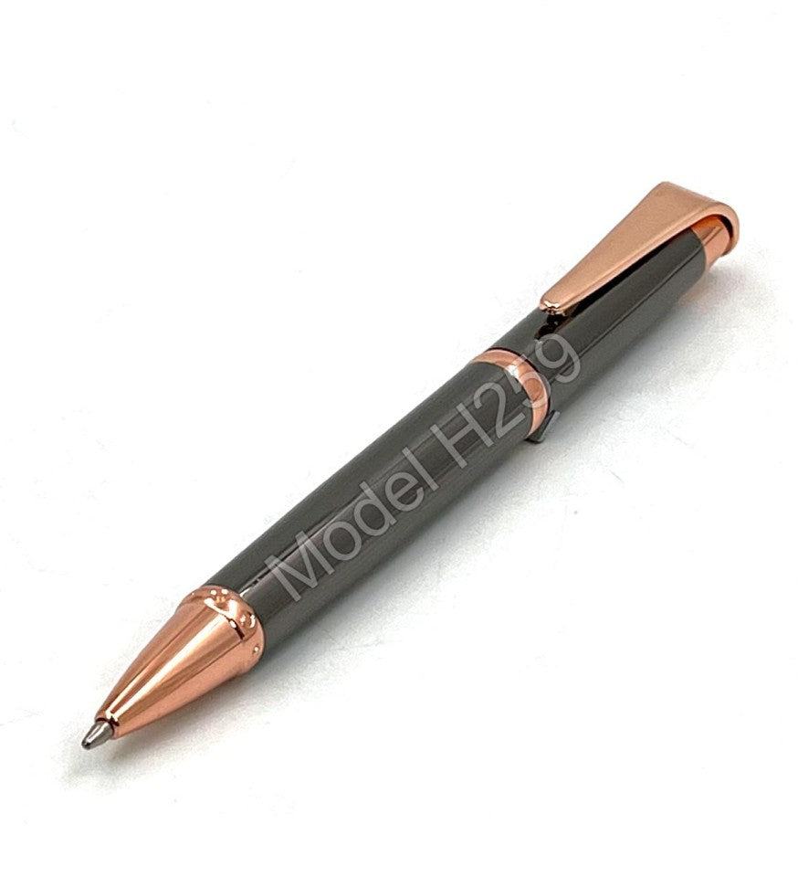RoseLux™ Metal Roller Pen (Rose Gold with Grey Shade)