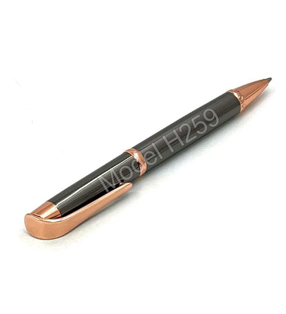 RoseLux™ Metal Roller Pen (Rose Gold with Grey Shade)