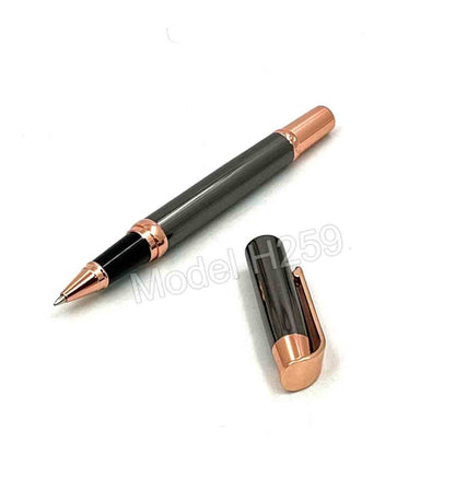 RoseLux™ Metal Roller Pen (Rose Gold with Grey Shade)