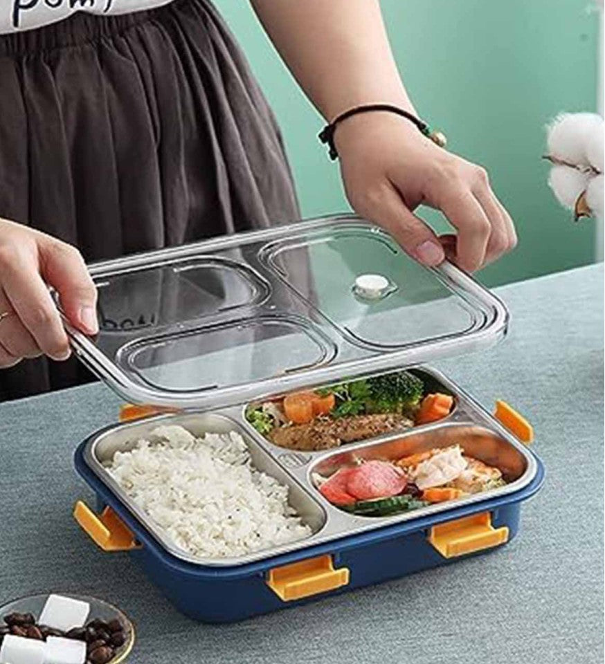 3 Compartment Leak-Proof Stainless Steel Lunch Box