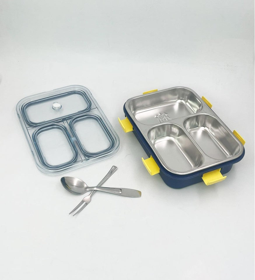 3 Compartment Leak-Proof Stainless Steel Lunch Box