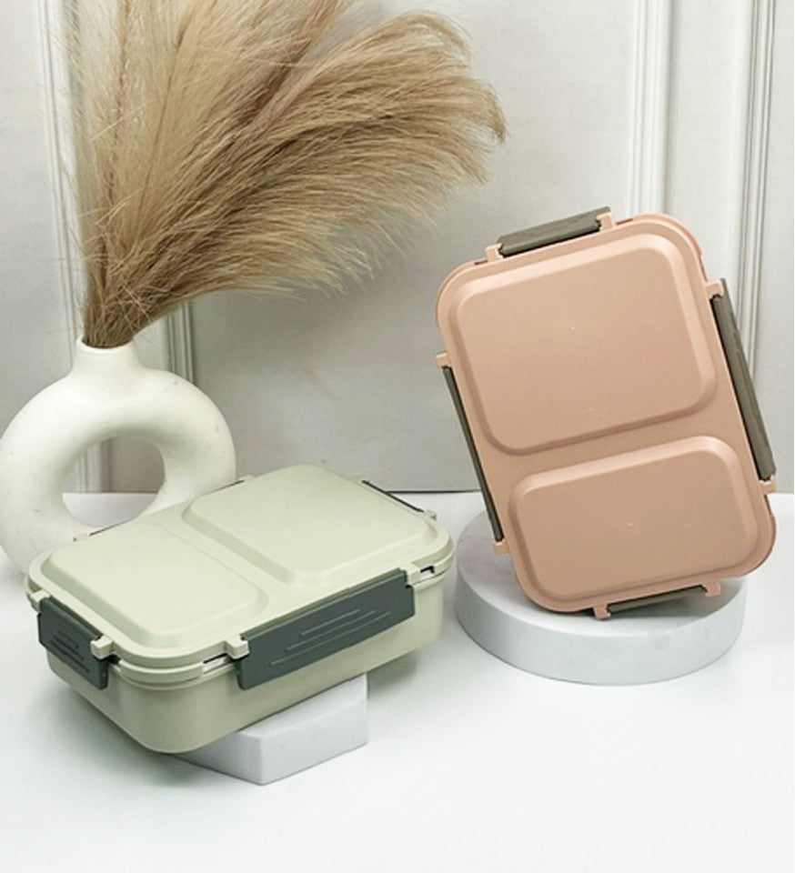 2 Compartment Stainless Steel Lunch Box