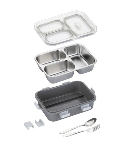 2 Compartment Lunch Box with Spoon & Fork