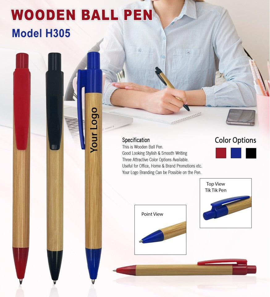 EcoWood Click Ball Pen