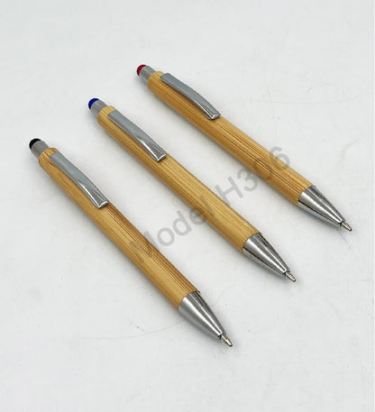 EcoTouch™ 2-in-1 Wooden Ball Pen with Stylus