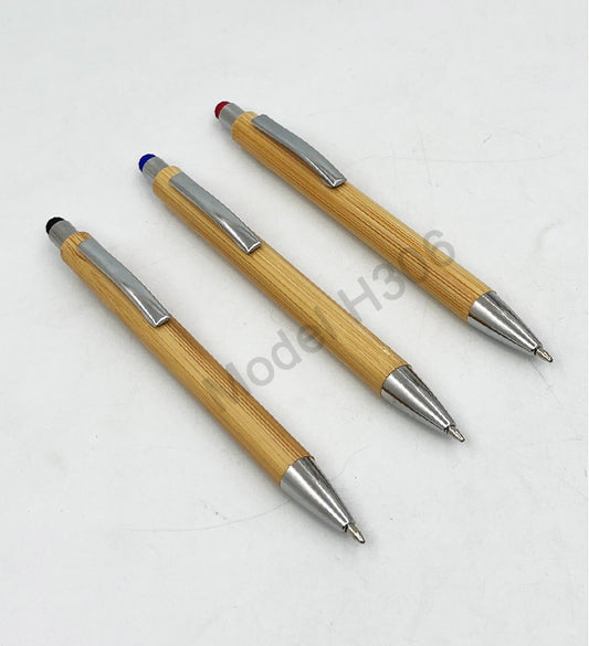 EcoTouch™ 2-in-1 Wooden Ball Pen with Stylus