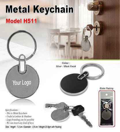 Round Metal Keychain – Dual Finish Design