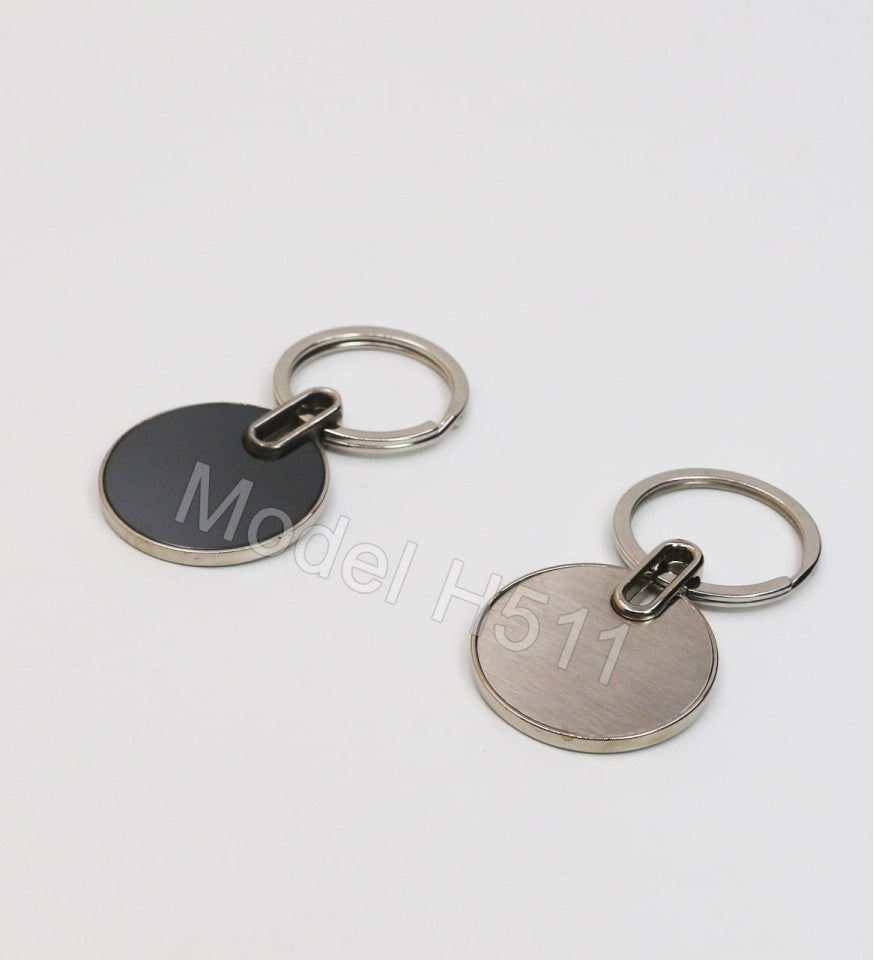 Round Metal Keychain – Dual Finish Design