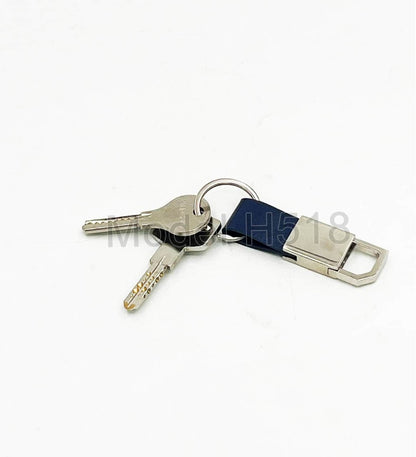 Loop Metal Keychain with PU Strap